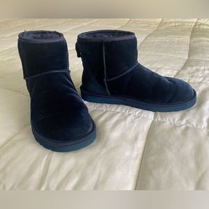 Ugh classic mini navy blue boots